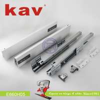 double wall full extension soft close drawer slide system for kitchen furniture (E660H05)